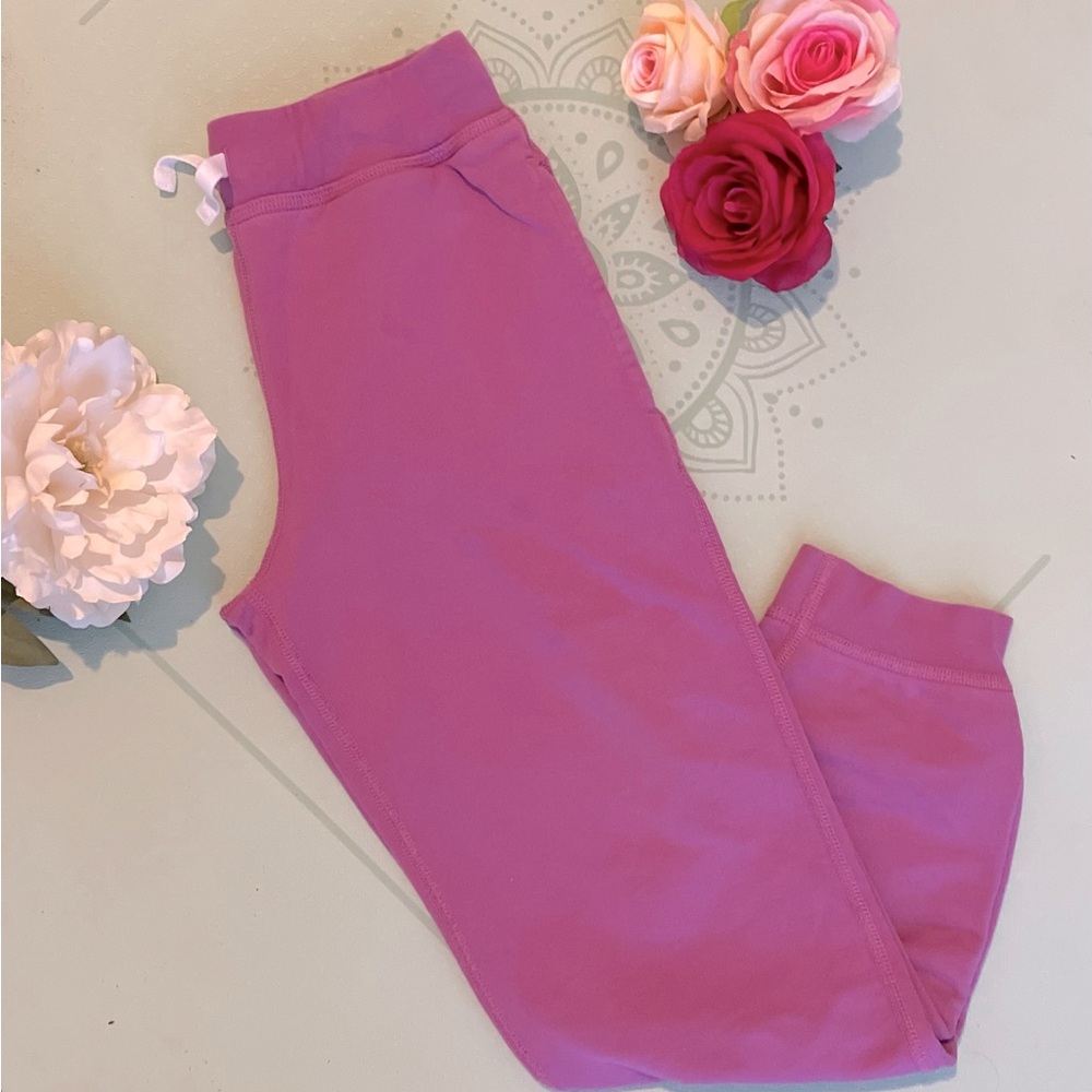 Hanna Andersson Girl’s Purple Magenta Drawstring Soft Lounge Track Pants Sz 10
